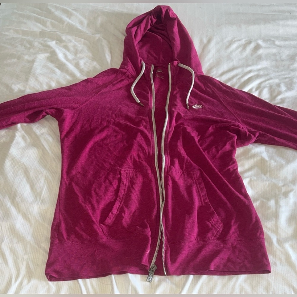 Nike Large Women’s Zip Up Hoodie Jacket Pink